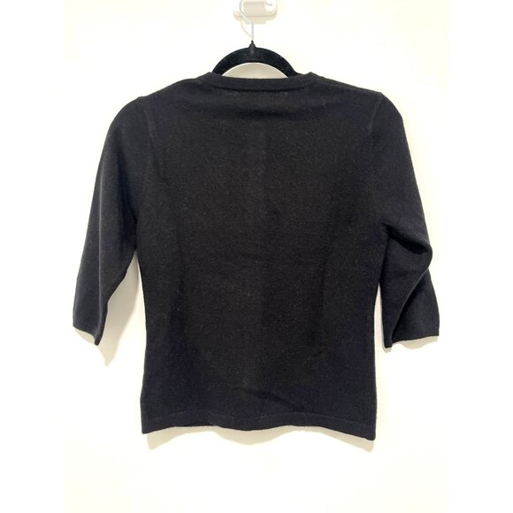 Favorite Daughter Black 100% Cashmere Cardigan Sweater 3/4 Sleeves Small NWT - Picture 3 of 4